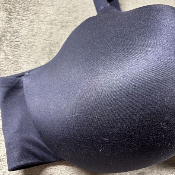 Cacique Bra Underwire Backsmoother Lightly Lined Full Coverage Navy Blue 46DD - Picture 2 of 6